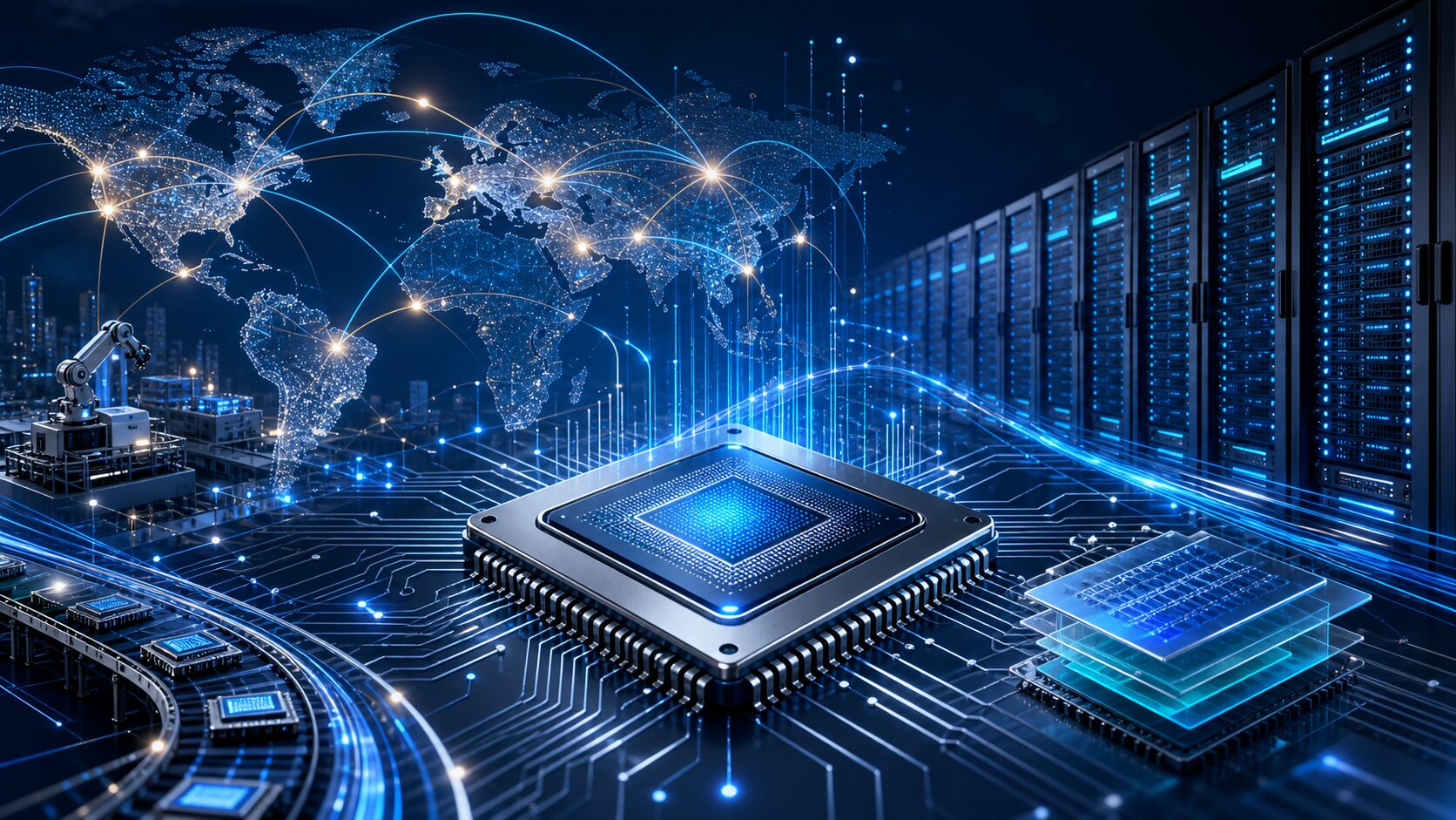 AI半導体とデータセンター需要を表すイメージ