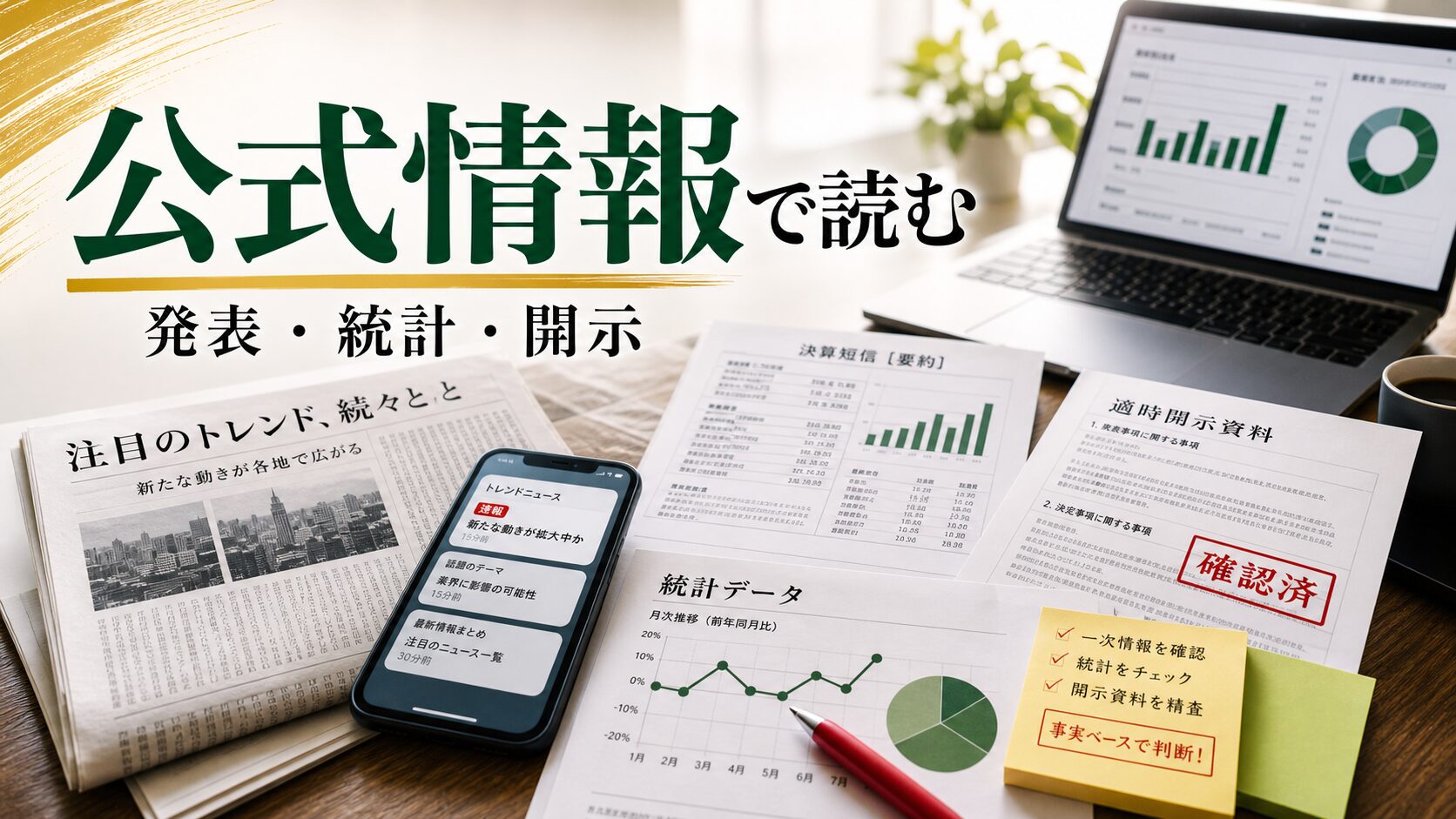 トレンドニュースを公式情報で確認するための資料とチェックリスト