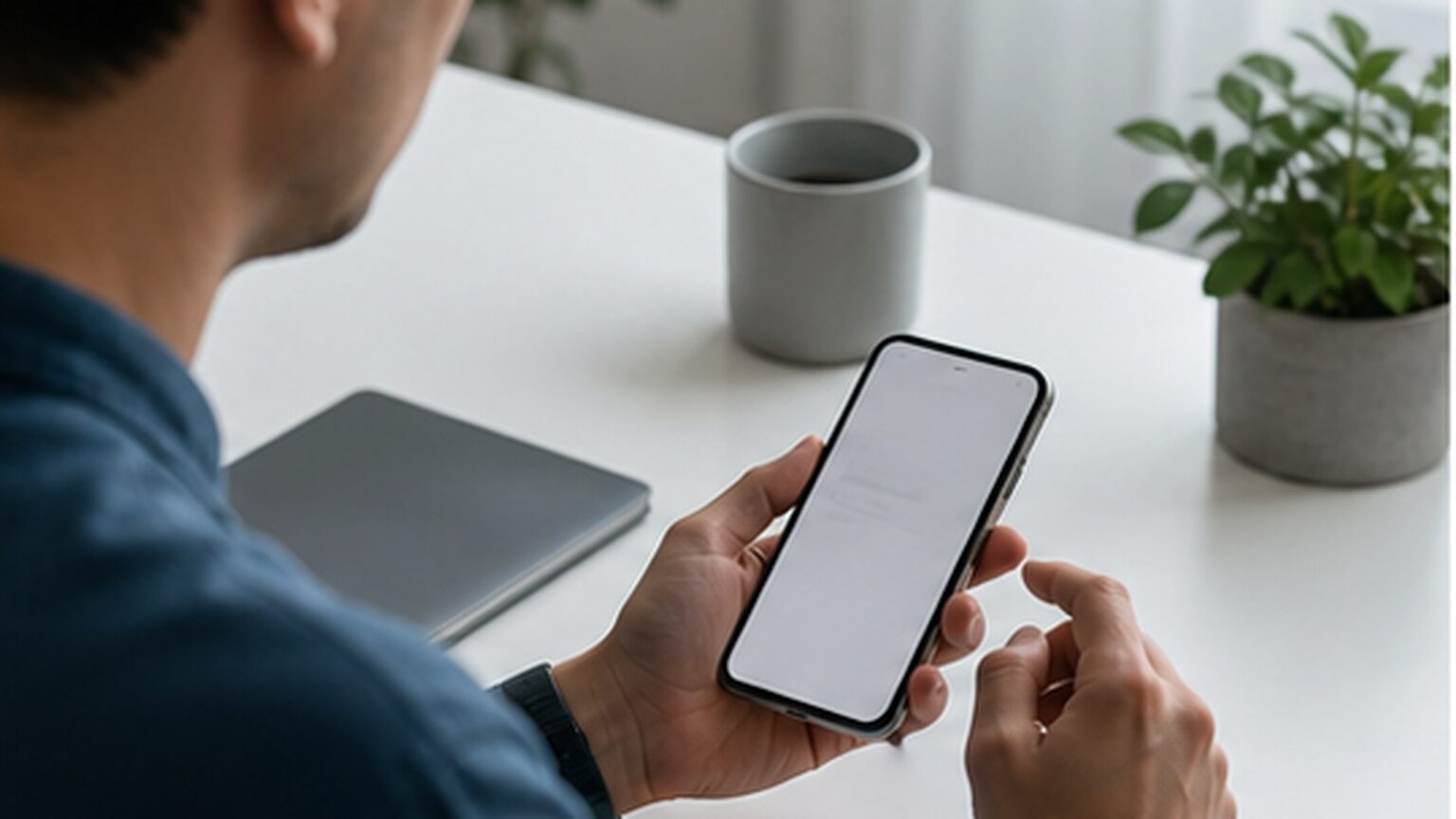060番号の開始時期をスマートフォンで確認する利用者のイメージ