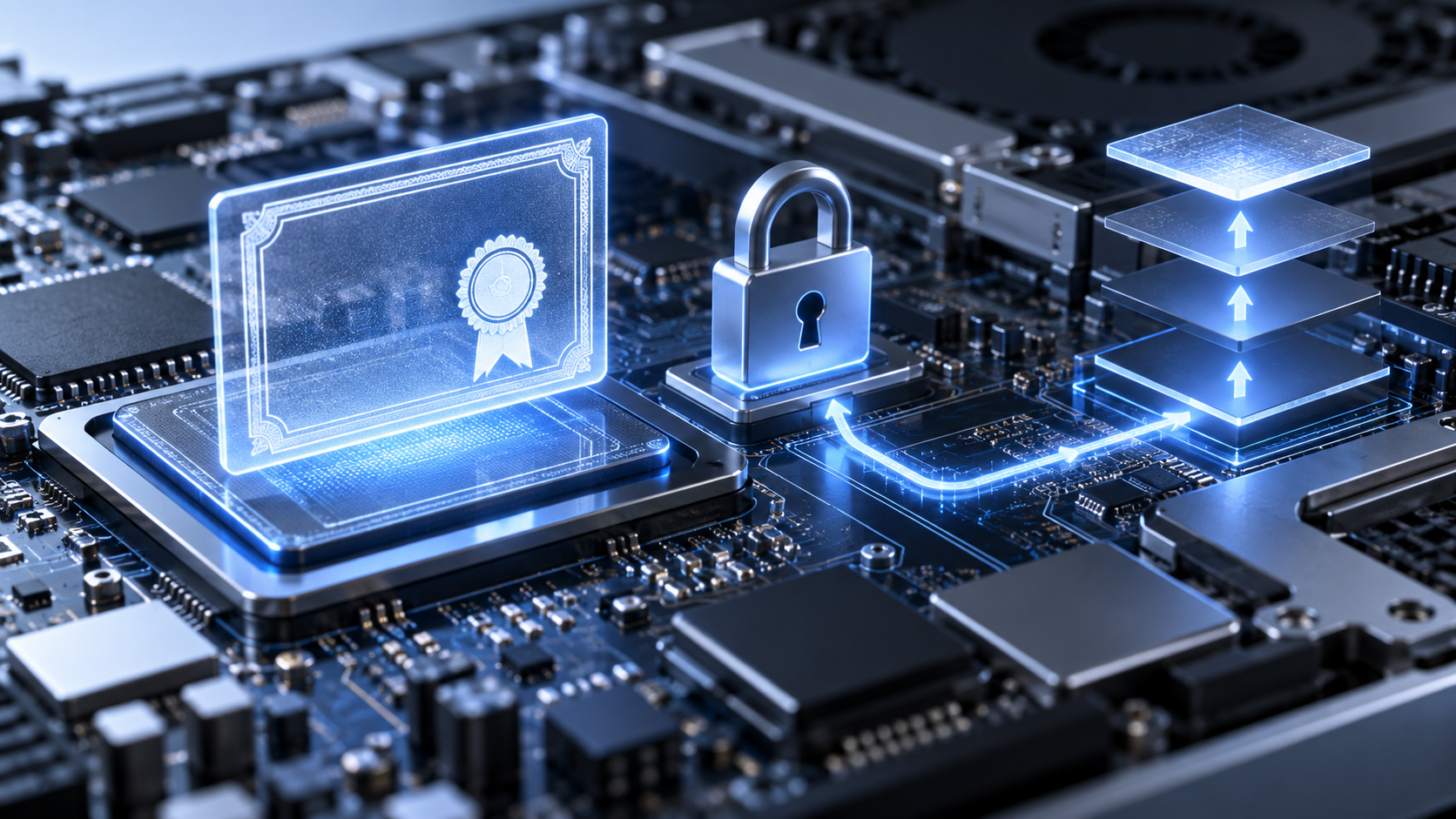 Secure Boot証明書と起動時の信頼を示すセキュリティイメージ