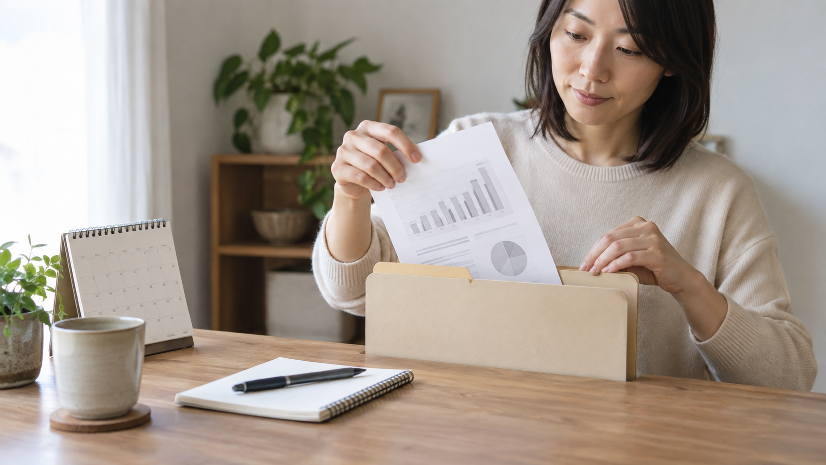 職場で年金制度について話す二人の人物